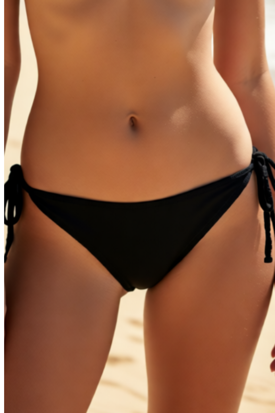 Bağlamalı Siyah Bikini Altı